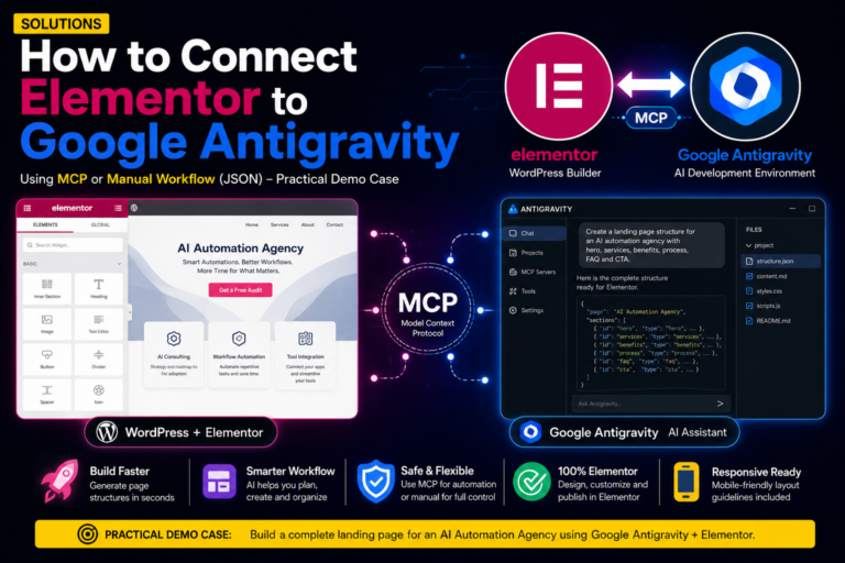 How to Connect Elementor to Google Antigravity