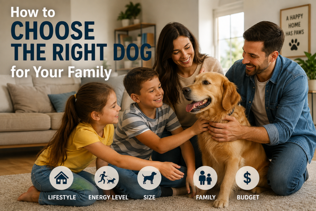 choose the right dog for your family at an animal shelter