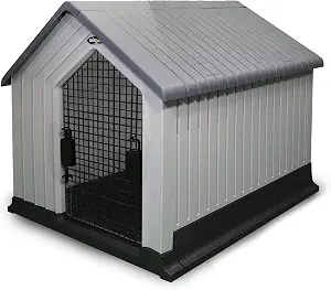 Plastic Dog House for Small Breeds, 24.5"L x 24.25"W x 23.75"H