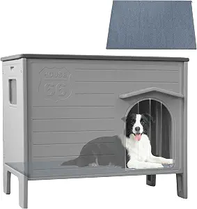Waterproof Dog House for Outdoor Indoor,Durable Plastic Dog House