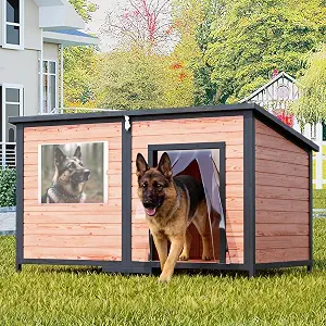 59" x 35"Extra Large Insulated Outdoor Dog House for Large Dogs