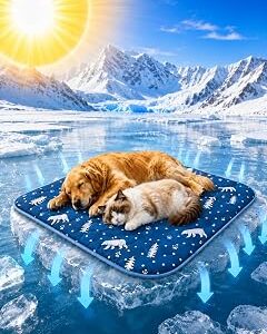 Dog Cooling Mat Gel for Indoor & Outdoor, Waterproof Non-Toxic Cooling Pad