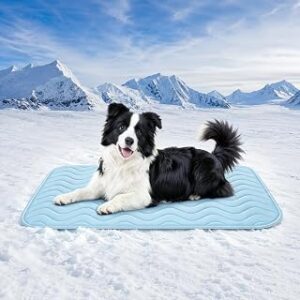 Dog Cooling Mat for Medium Dogs, 36" x 22" Breathable Self-Cooling Pad