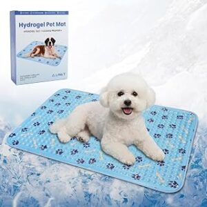 Cooling Mat for Dogs 20 Inch, Patent Self-Cooling Gel Pad for Small Dogs