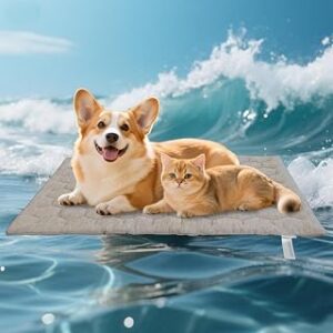 Cooling Mat for Dogs, Q-MAX>0.4 Size A(35"x22") Taupe