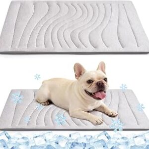 Dog Cooling Mat, 36"x23" Reversible Pad, Scratch-Resistant,Machine Washable