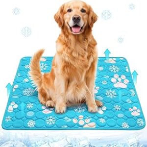 Personalized Cooling Mat for Dogs Custom Name Thicken Self-Cooling Mat Pink