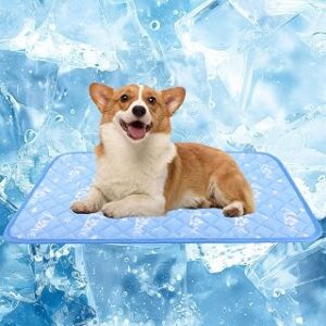 Dog Cooling Mat 36"x23" - Cool-Chill Cool Fiber,Double-Sided Cooling & Warm