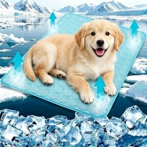 SHEJIZE Dog Cooling Mat,Pressure-Activated Cooling Pad Indoor&Outdoor