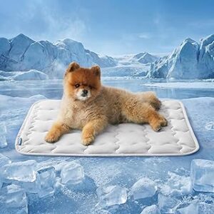Bedsure ArcticMax™ Cooling Mat for Small Dogs,Q-Max>0.5 Chill Fiber,24In