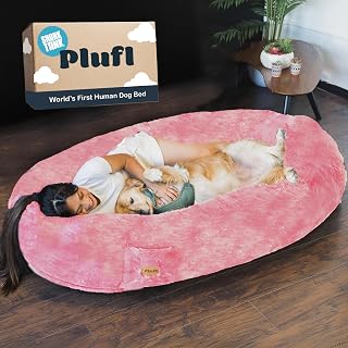 Plufl Original human dog bed, Pink catalog product image