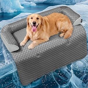 XLarge Dog Cooling Bed for Sofa, 45x37 Inch Pets Couch Cover Mat
