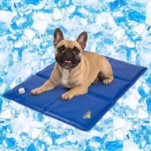 Water Filled Dog Cooling Mat, 6-Layer Heavy Duty Scratch Resistant Pet Cooling Pad, 100% Non-Toxic Thickened Joint Support Mat for Indoor, Outdoor & Car