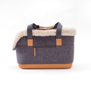 LeftPine x P.L.A.Y. Deluxe Dog Carrier - Charcoal Gray Deluxe