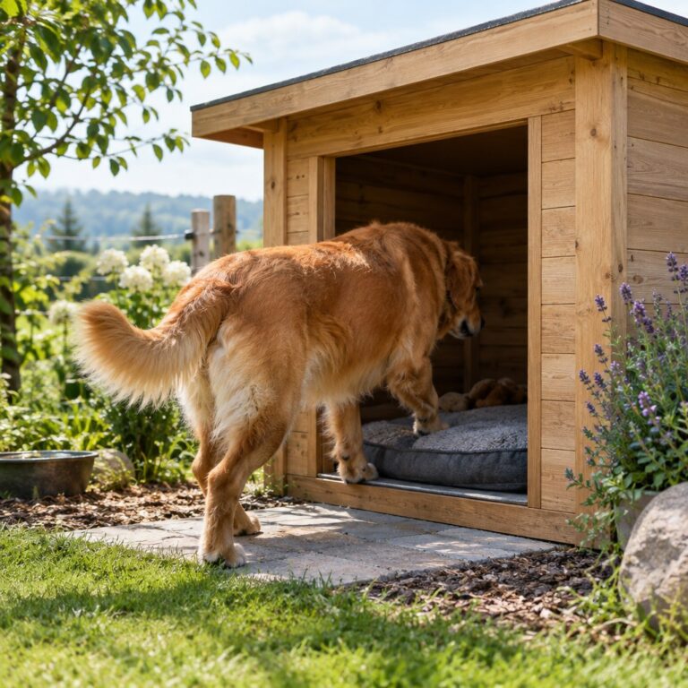 Illustration for dog house benefits and limits