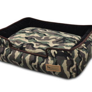 Camouflage Lounge Bed - L / Army Green/Chocolate