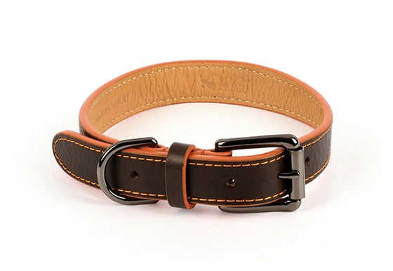 Napoli Collar - XL / Brown/Orange